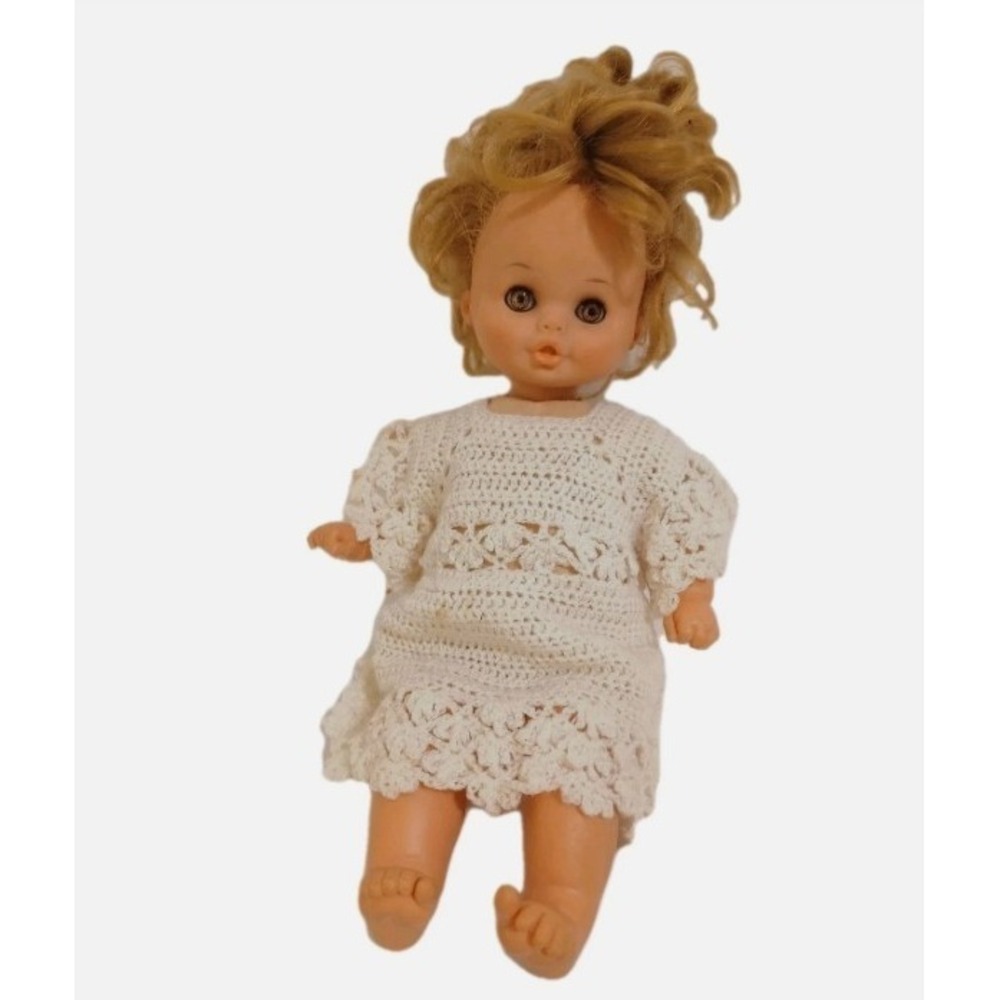 Goldberger 15" Soft Body Strawberry Blonde Baby Doll Eyes Open Close Vintage